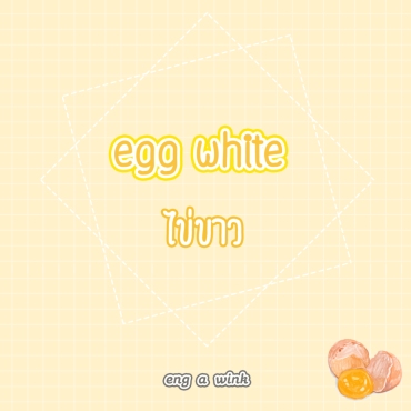 egg white = ไข่ขาว
